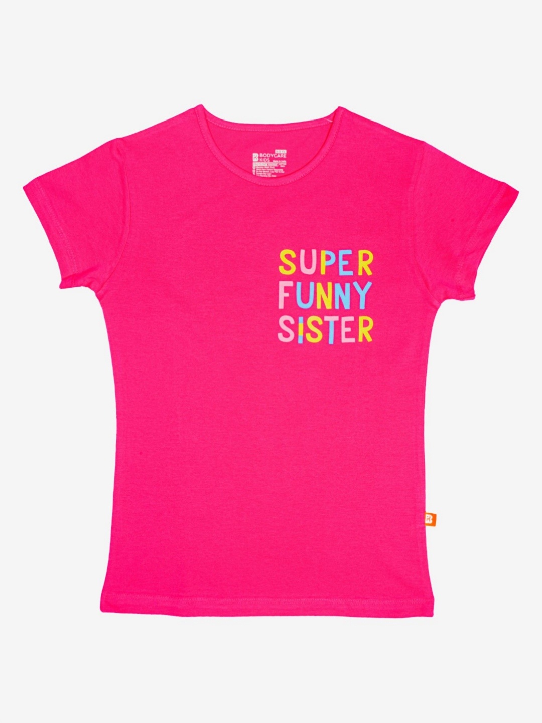 

Bodycare Girls Typography Printed Round Neck Cotton T-Shirt, Fuchsia