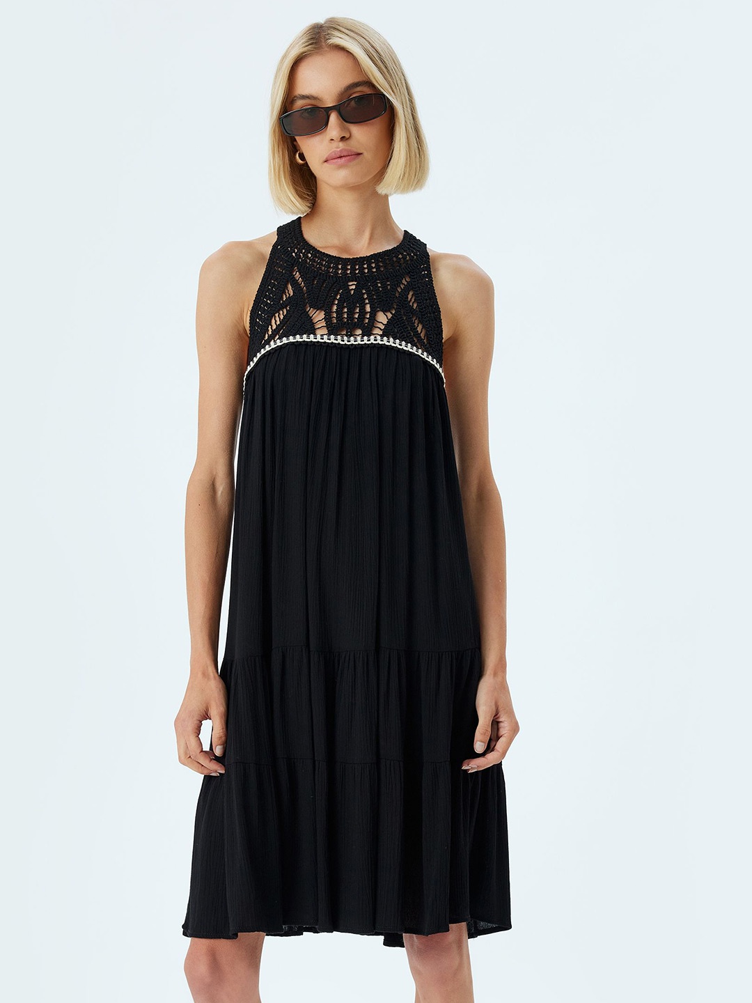 

Koton Sleeveless A-Line Dress, Black