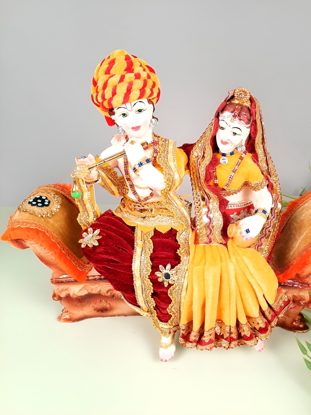 

apka mart Red & White Radha Krishna Idol Showpiece