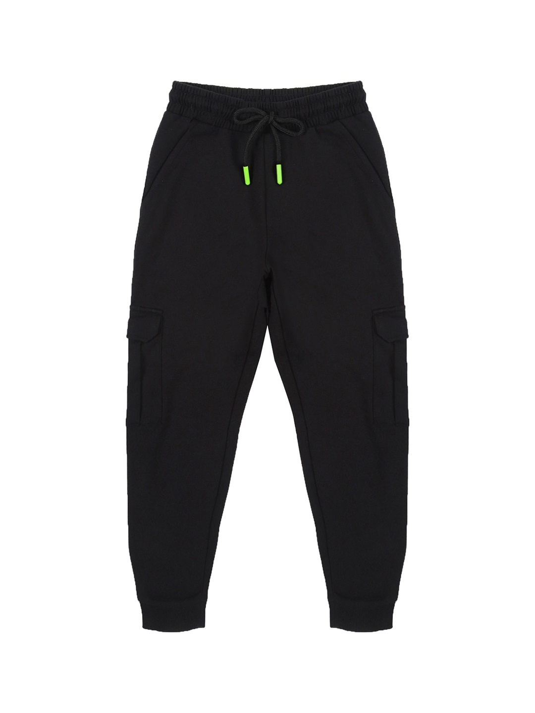

PLUM TREE Boys Pure Cotton Joggers Track Pants, Black