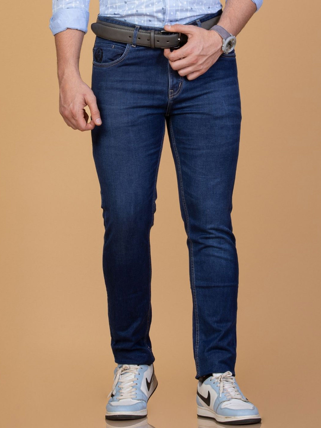 

Monterrey SF Men Original Slim Fit Light Fade Stretchable Jeans, Navy blue
