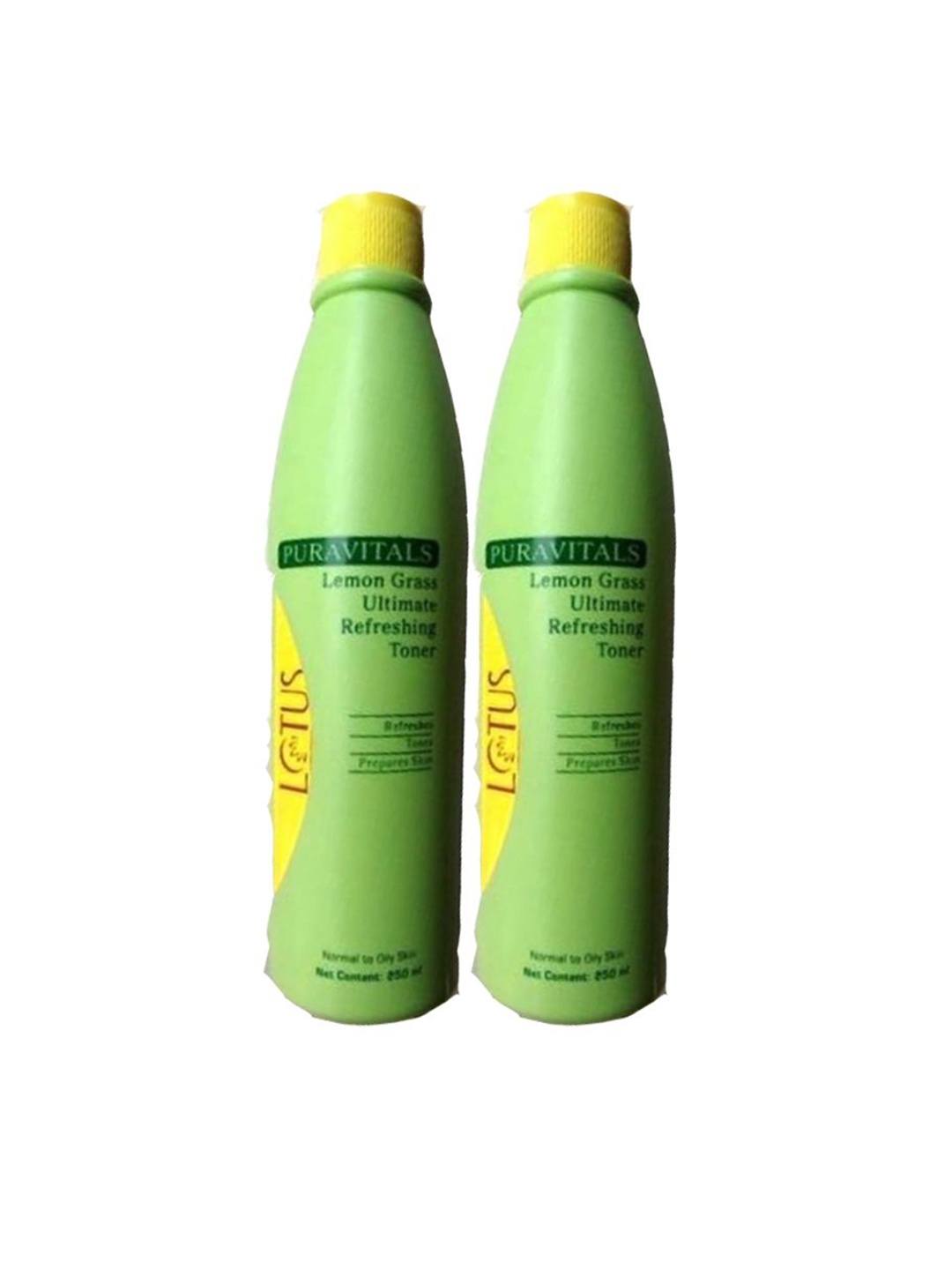 

Lotus Professional Set Of 2 Puravitals Lemongrass Ultimate Refreshing Toners- 250ml Each, Green