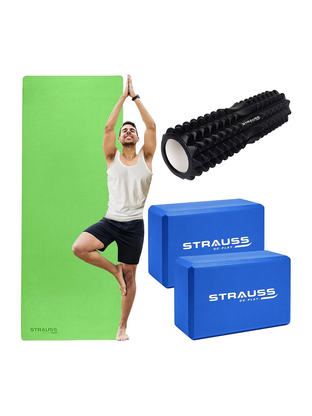 

STRAUSS Yoga Combo Kit, Black