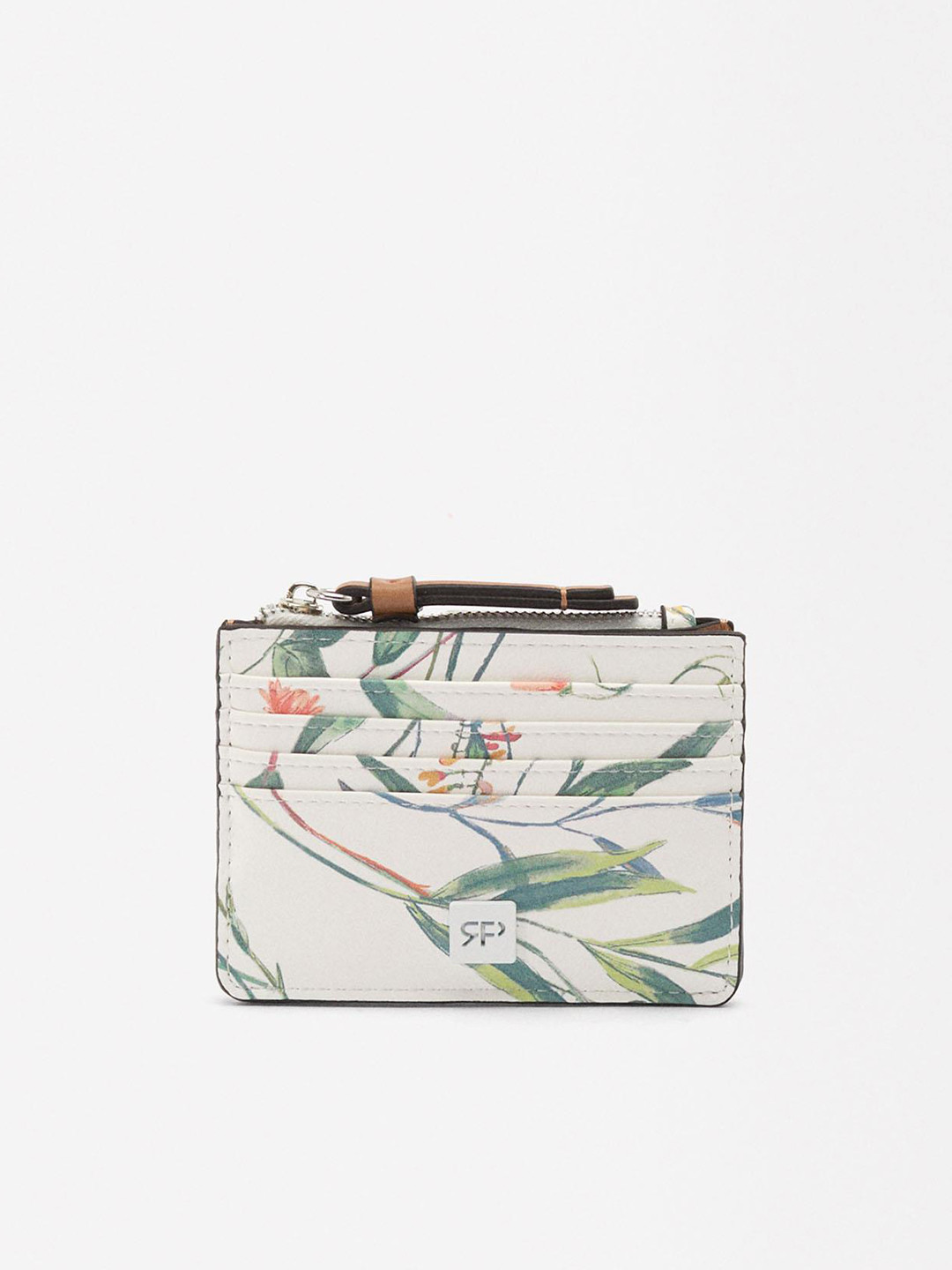

PARFOIS Women Floral Printed Card Holder, White