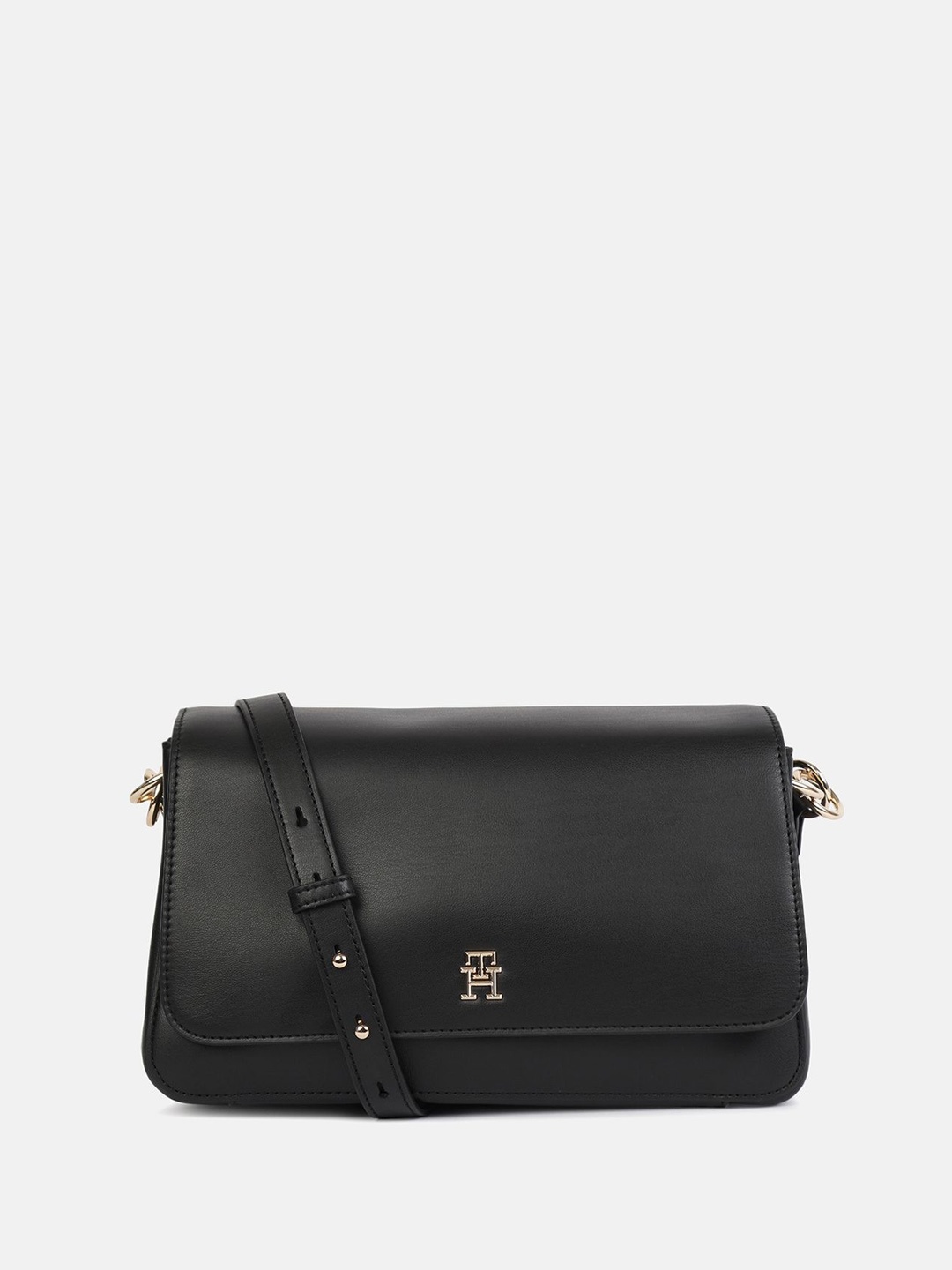 

Tommy Hilfiger PU Structured Sling Bag, Black