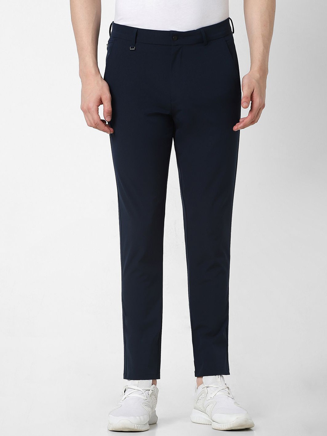 

Van Heusen Flex Men Slim Fit Trousers, Navy blue