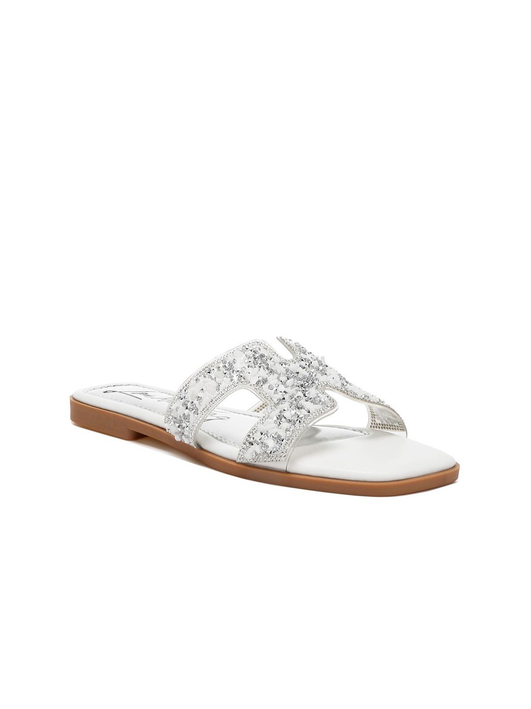 

London Rag Women Open Toe Flats, White