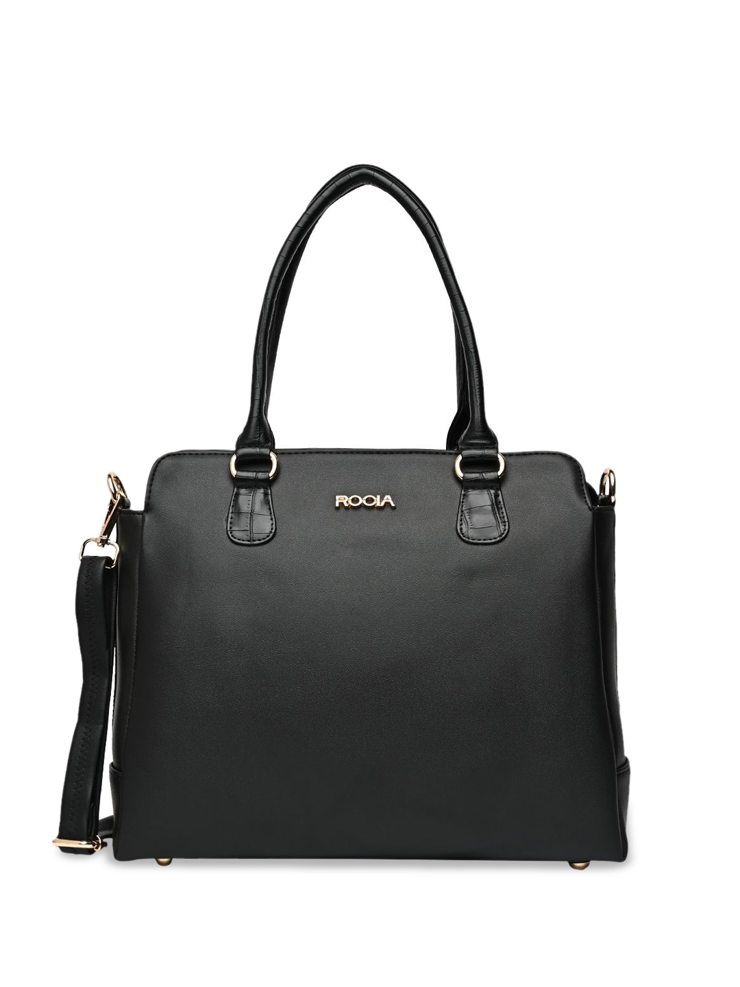 

Rocia PU Structured Shoulder Bag, Black