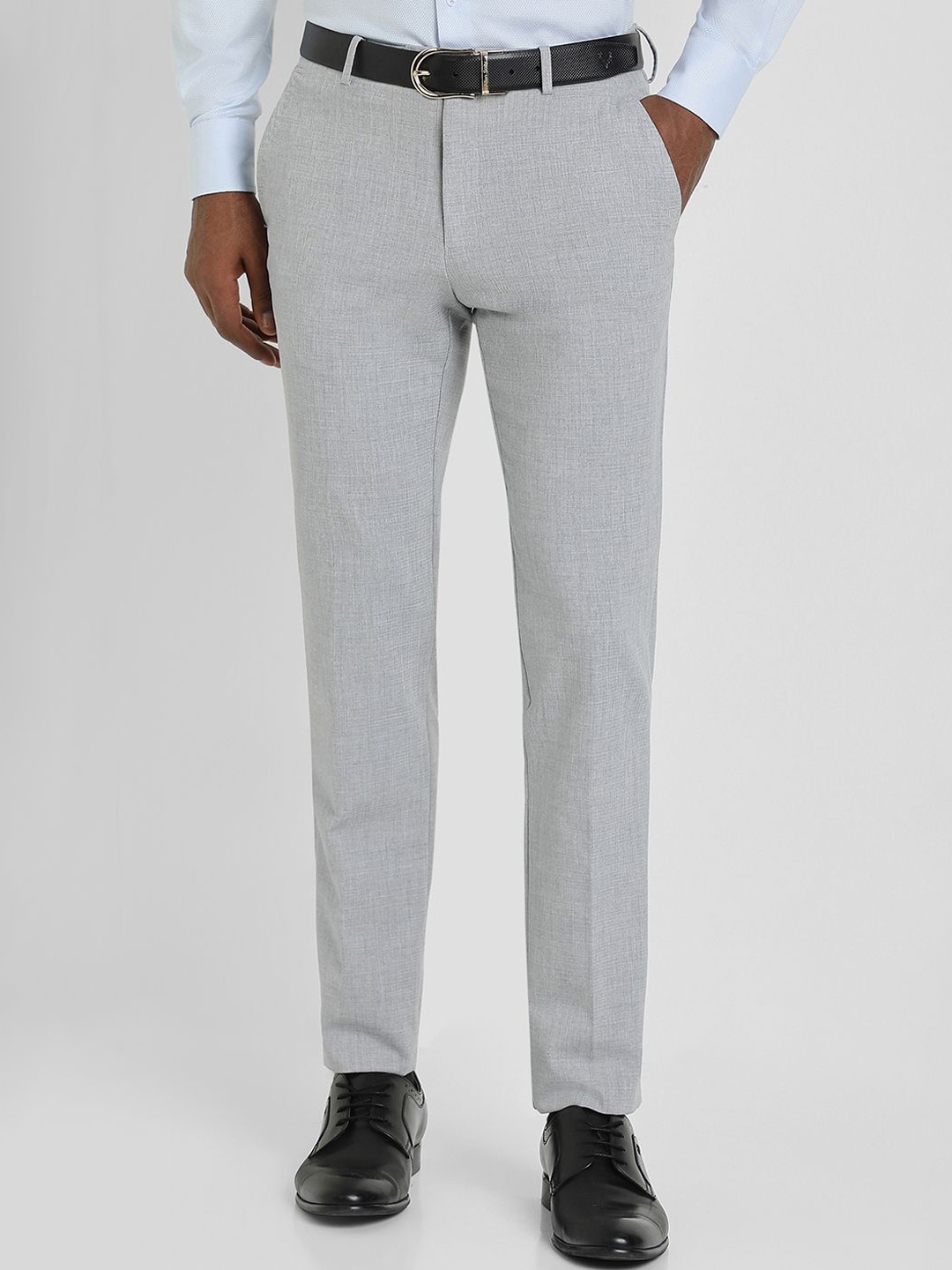 

Allen Solly Sport Men Checked Slim Fit Trousers, Grey