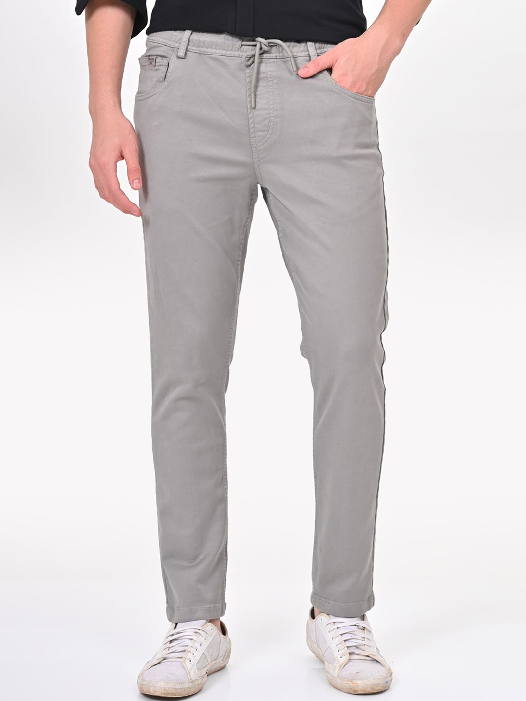 

POE Men Smart Slim Fit Chinos Trousers, Grey