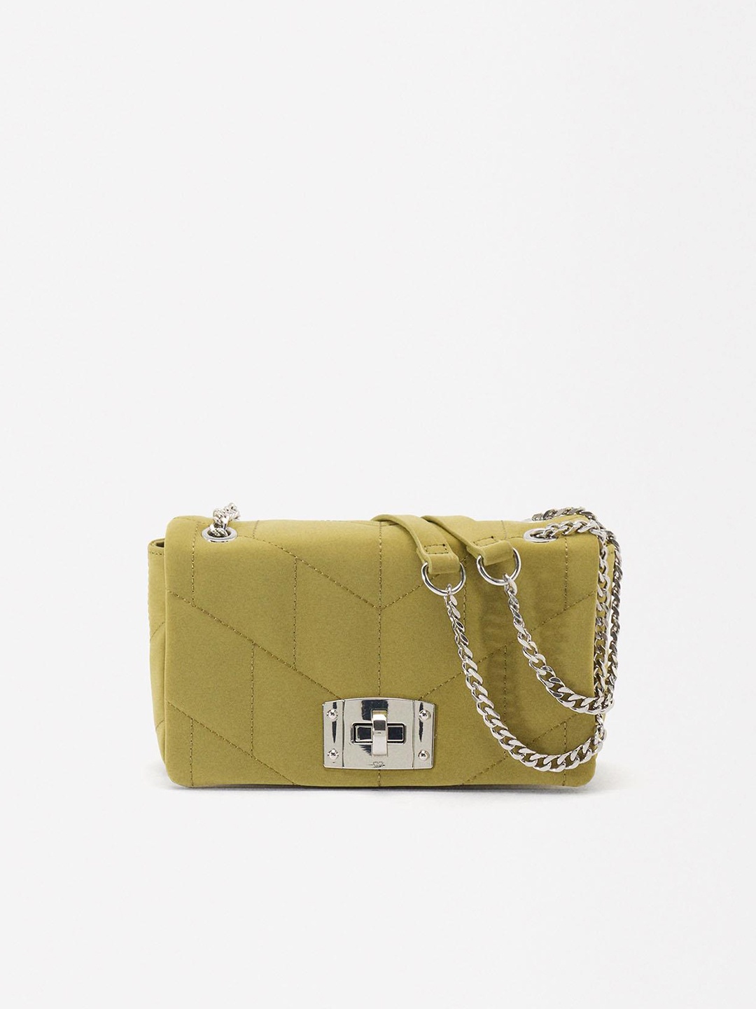 

PARFOIS Structured Sling Bag with Quilted Detail, Khaki