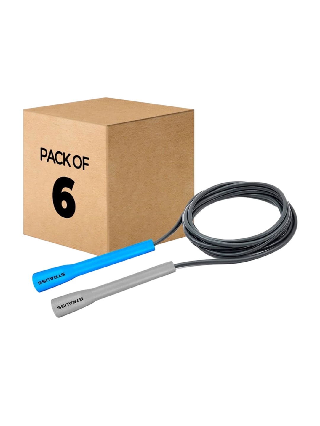 

STRAUSS Pack Of 6 Skipping Rope, Grey