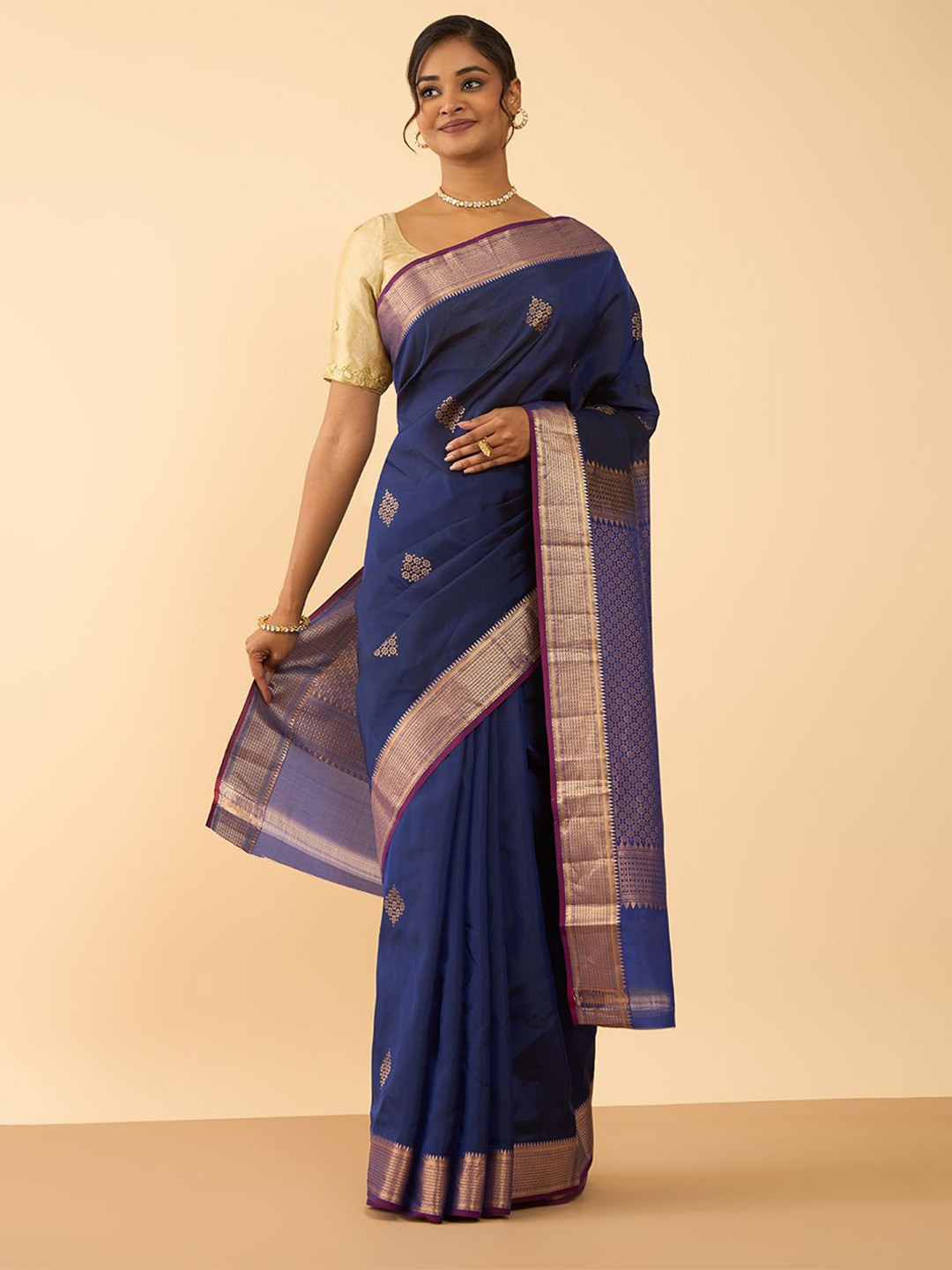 

Taneira Woven Design Zari Saree, Blue