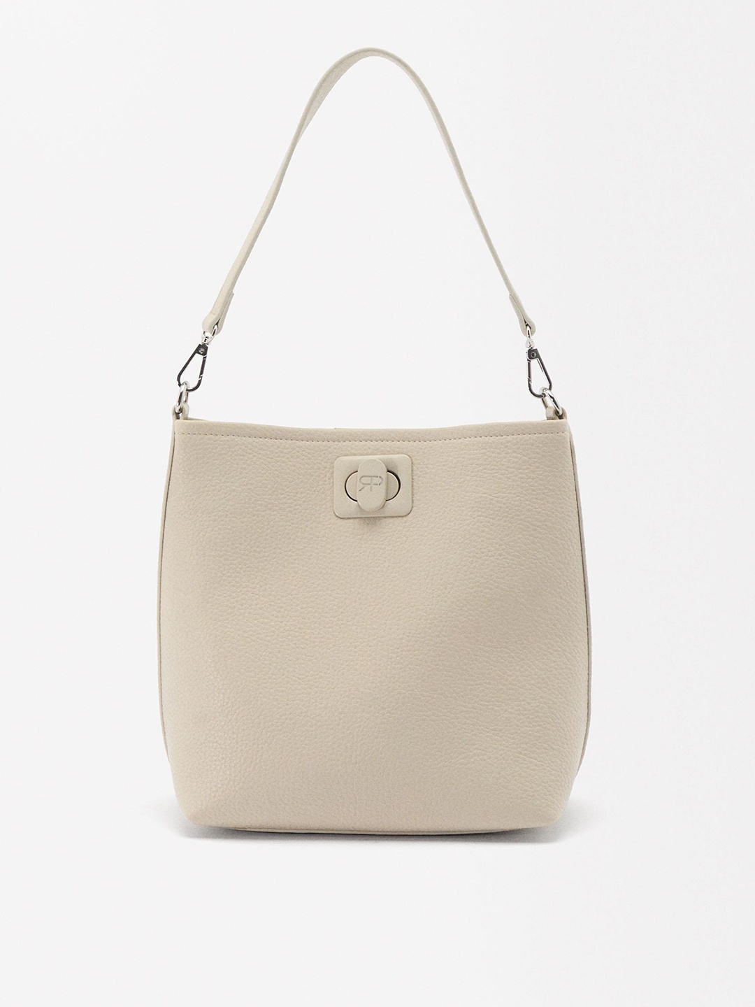 

PARFOIS Textured Structured Shoulder Bag, White