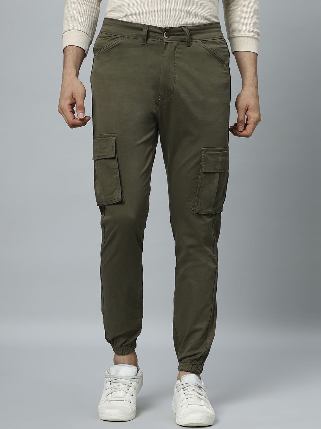 

Hence Men Slim Fit Joggers Trousers, Olive