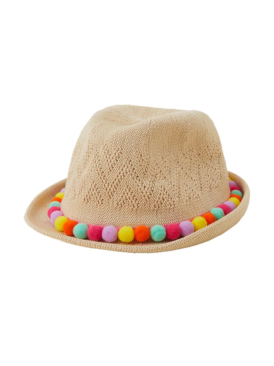 

Accessorize Girls Brown Self Design Trilby Hat
