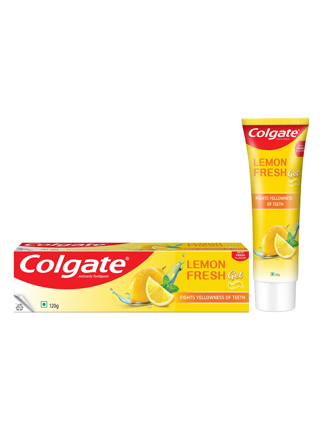 

Colgate Lemon Fresh Gel Toothpaste to Fight Yellowness of Teeth - 120g, Yellow