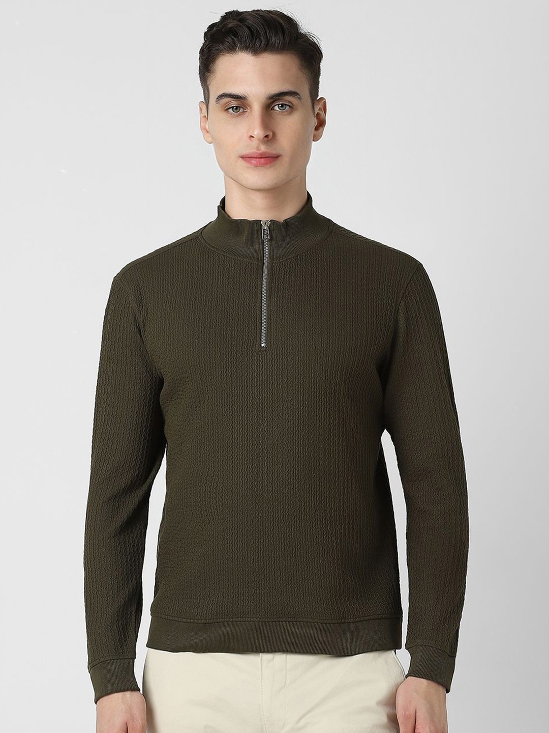 

VAN HEUSEN DENIM LABS Men Sweatshirt, Olive