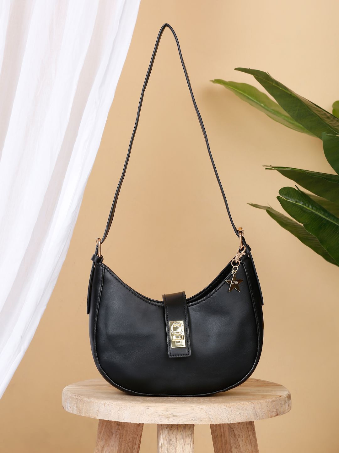 

Apsis PU Half Moon Shoulder Bag, Black