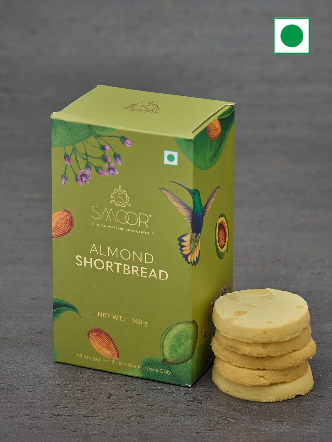 

SMOOR Almond Shortbread Cookies - 140g, Beige