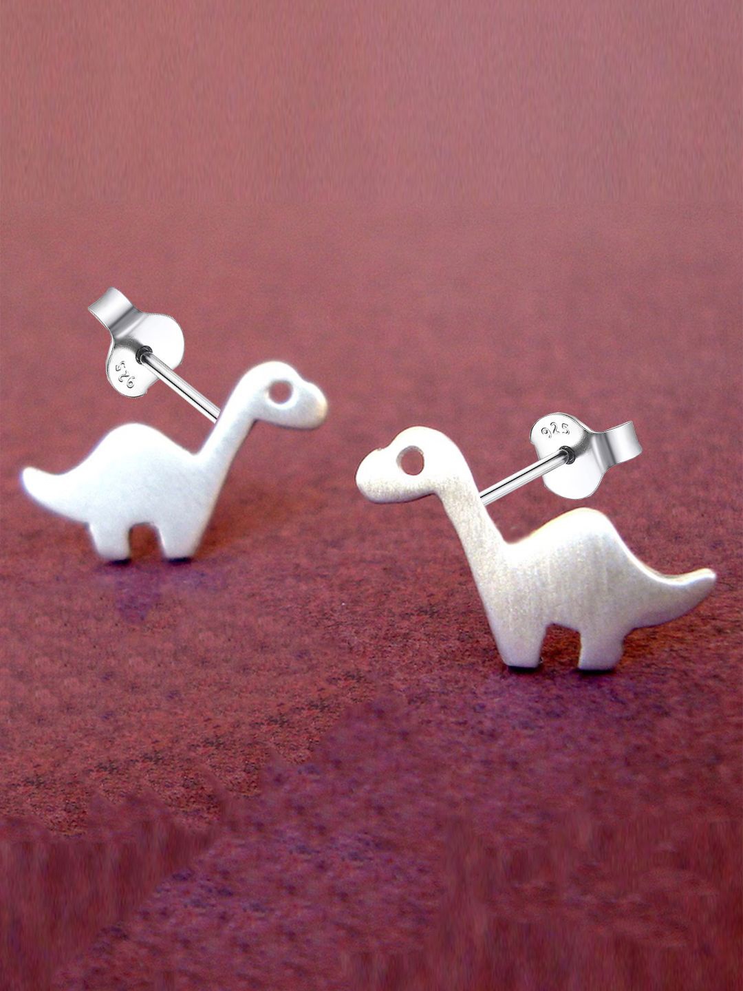 

Goldnera Contemporary Studs Earrings, Silver