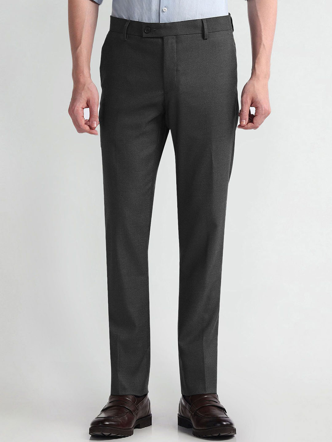

Arrow Men Slim Fit Formal Trousers, Grey