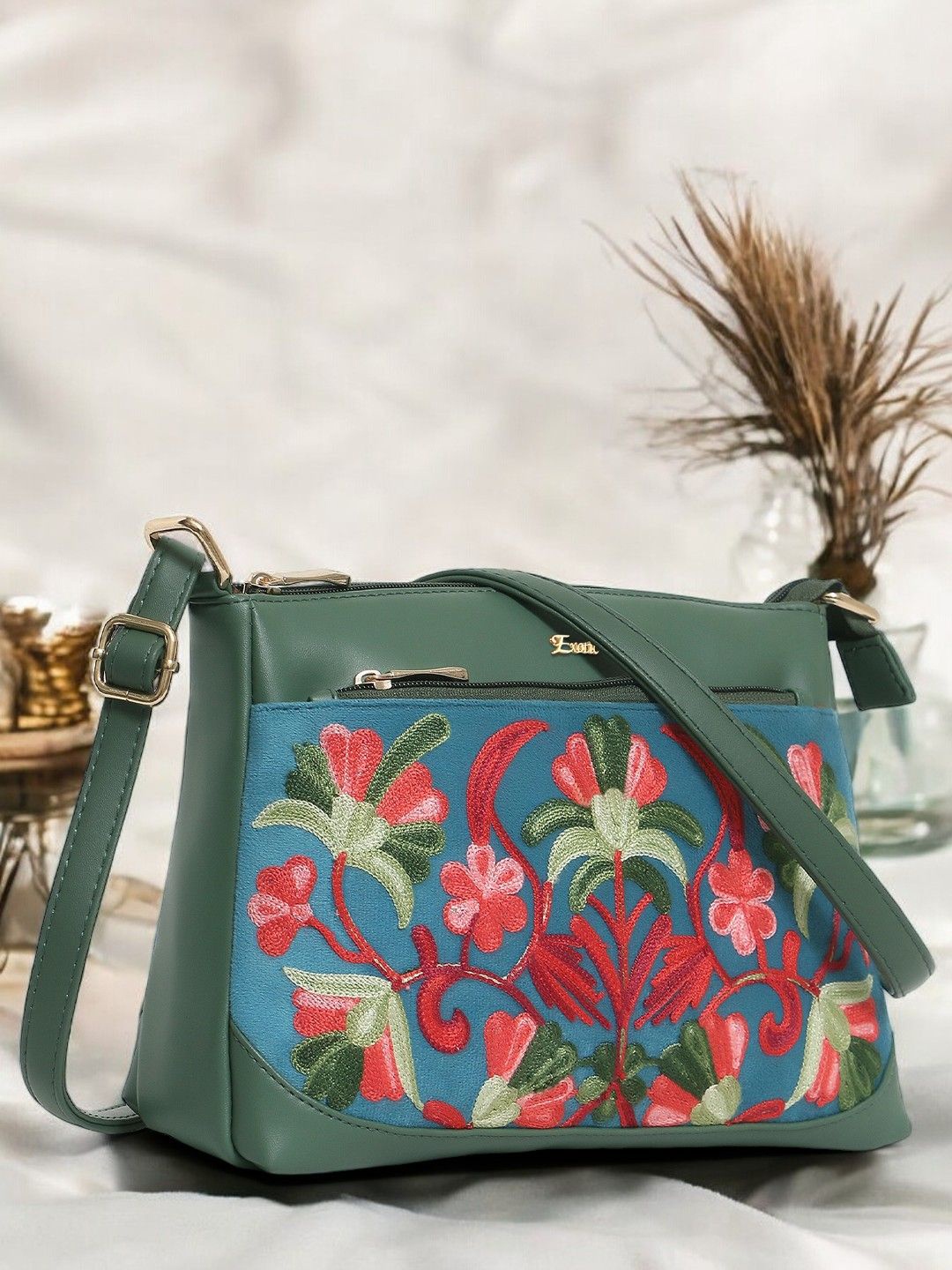 

Exotic PU Handheld Bag, Green
