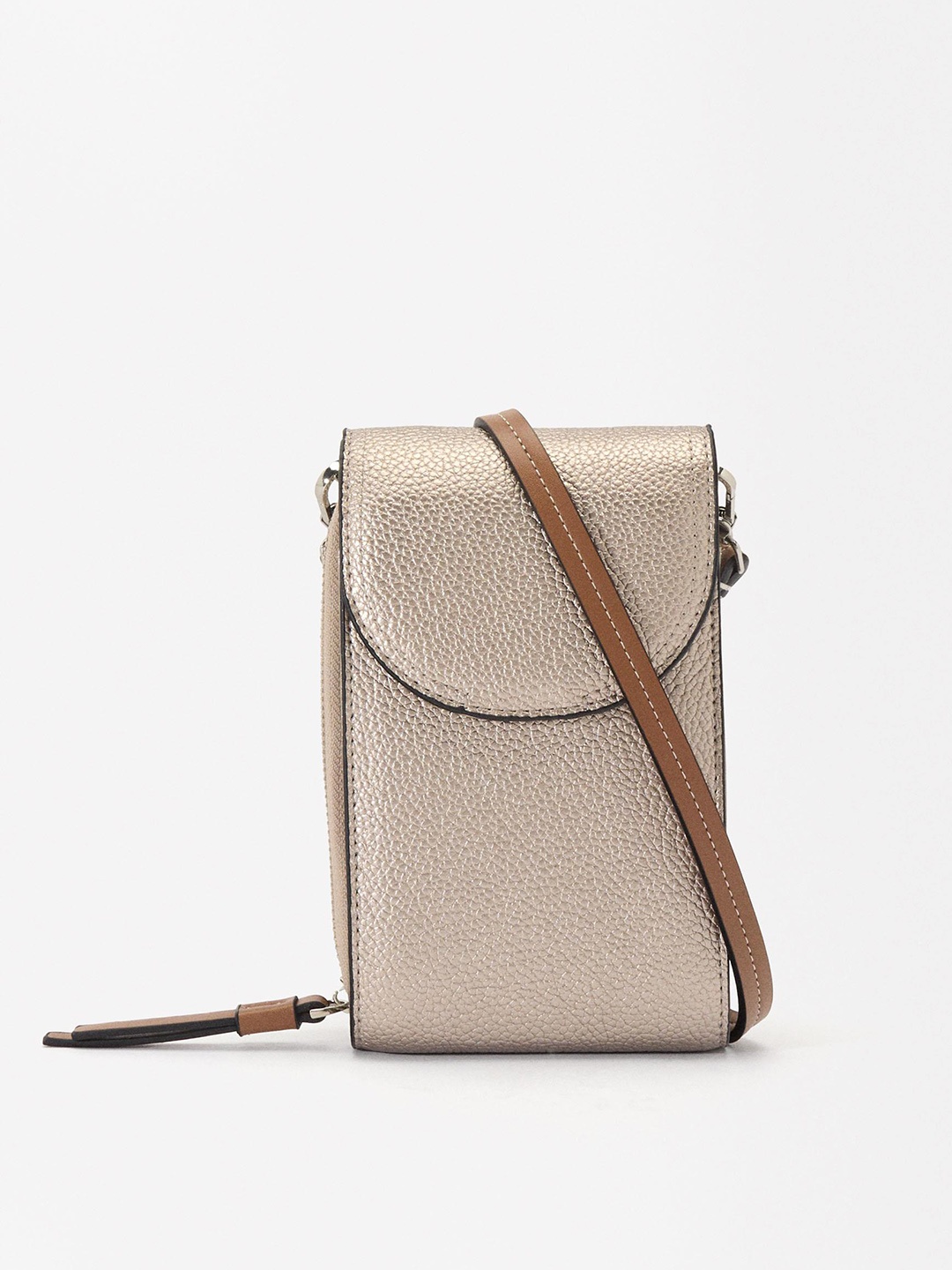 

PARFOIS Solid Mobile Pouch, Silver