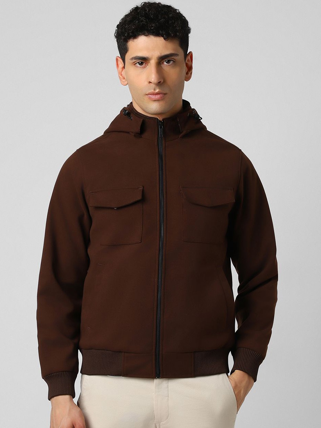 

Van Heusen Sport Men Open Front Jacket, Brown