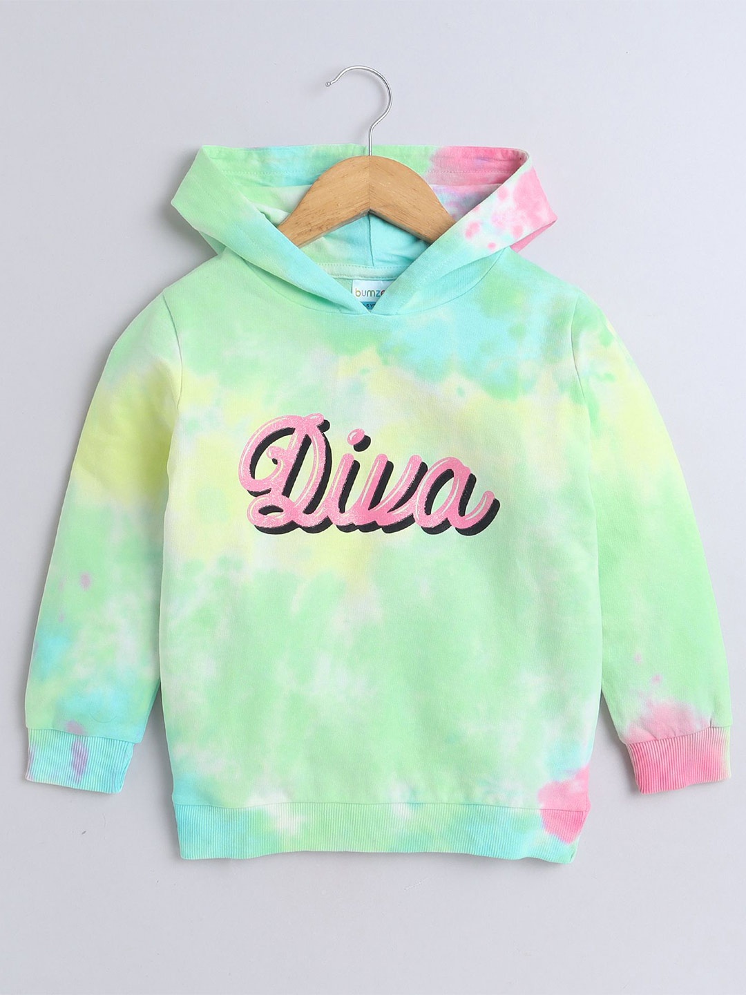 

BUMZEE Girls Hooded Sweatshirt, Green