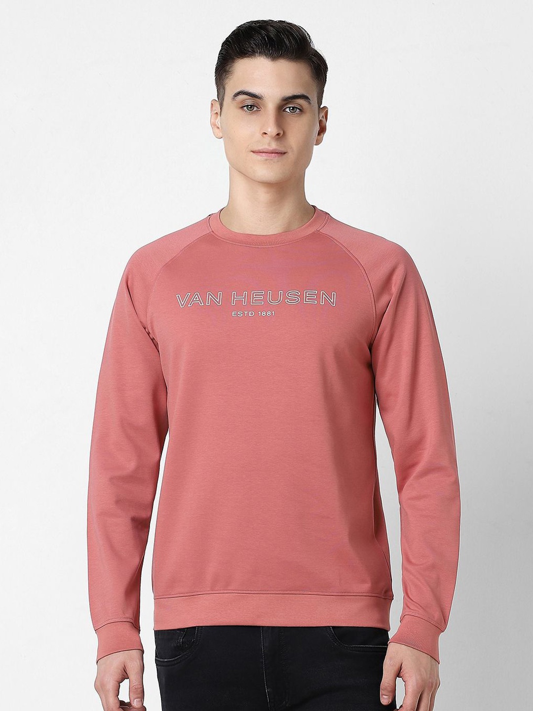 

Van Heusen Sport Men Printed Sweatshirt, Pink