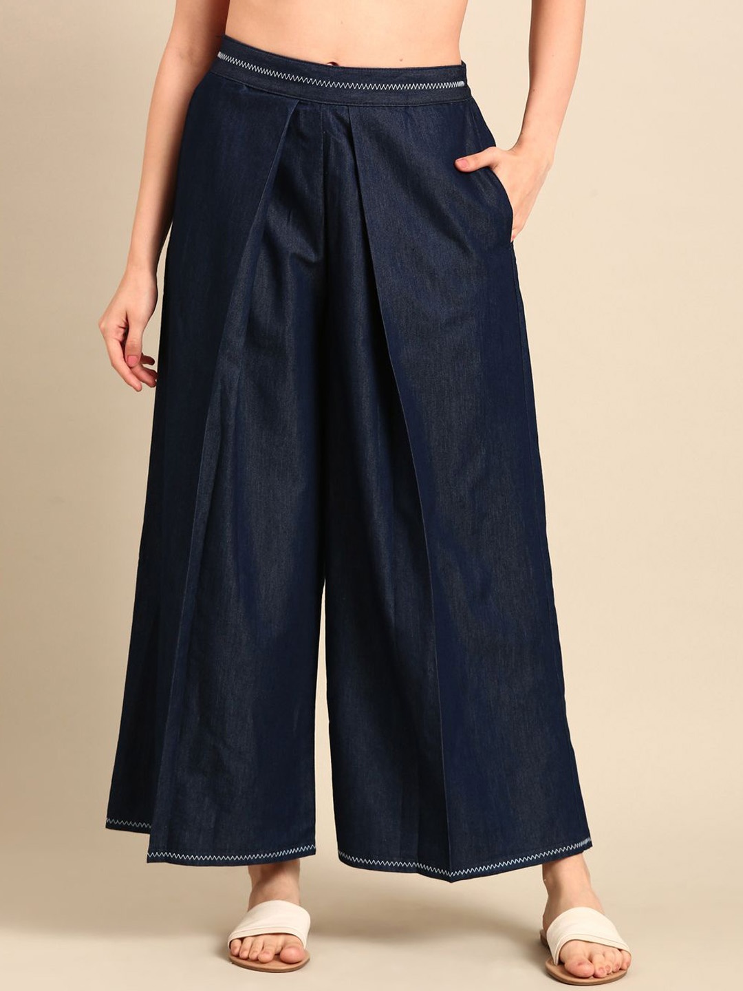 

De Moza Women Trousers, Blue