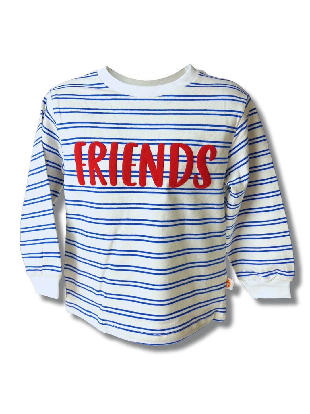 

BAESD Boys Striped Round Neck Cotton T-shirt, White