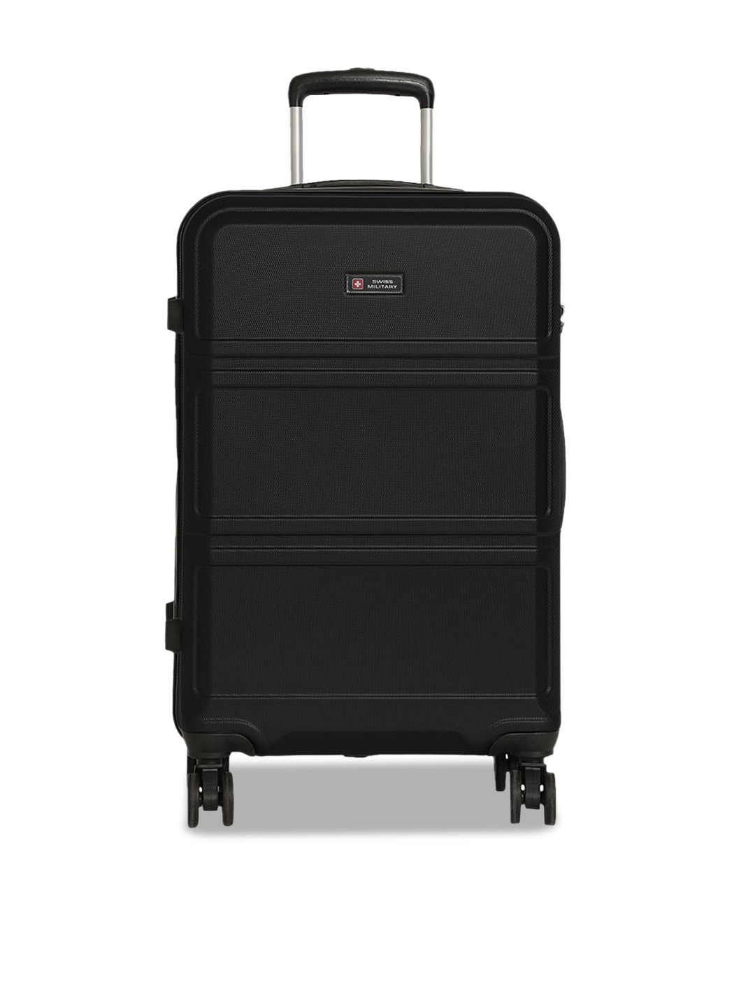 

SWISS MILITARY Textured Hard-Sided Large Trolley Bag, Black