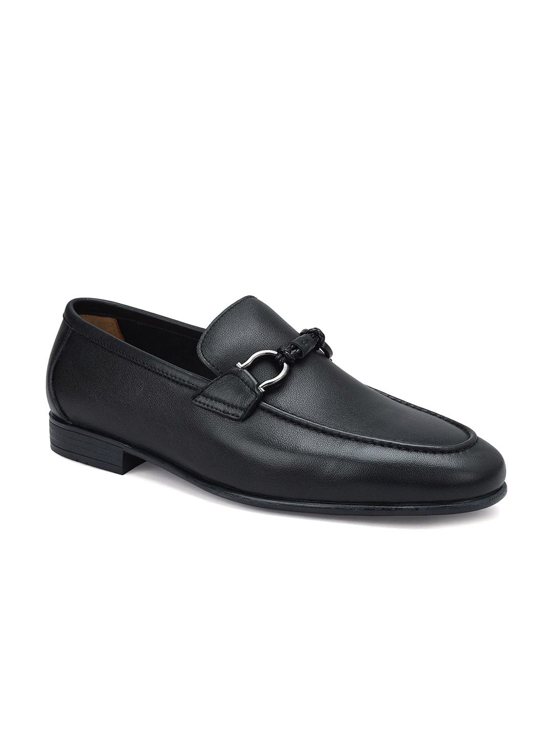 

ROSSO BRUNELLO Men Leather Formal Loafers, Black