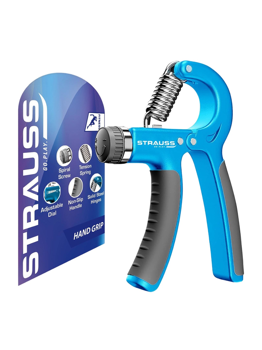 

STRAUSS Adjustable Hand Grip, Blue