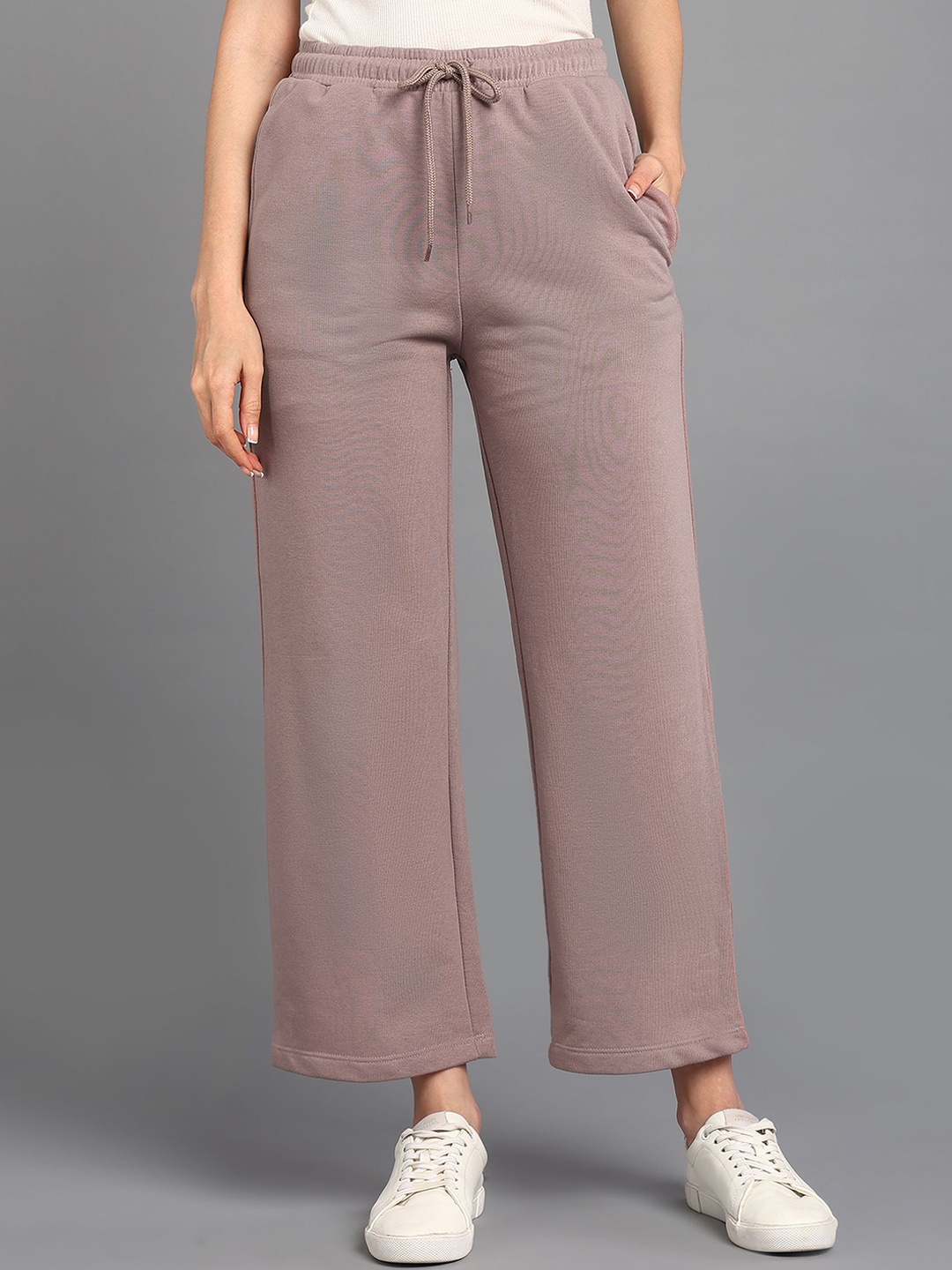 

Alan Jones Women Solid Relaxed Fit Track Pants, Pink