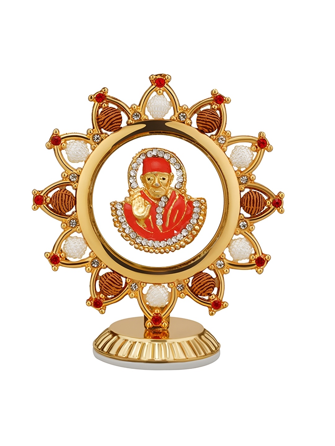 

INTERNATIONAL GIFT Gold-Toned & Orange Coloured Religious Idol Showpiece