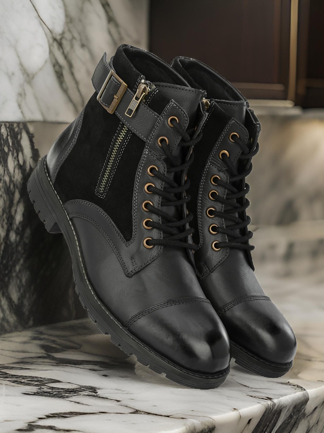 

Harrytech London Men Mid-Top Casual Winter Boots, Black