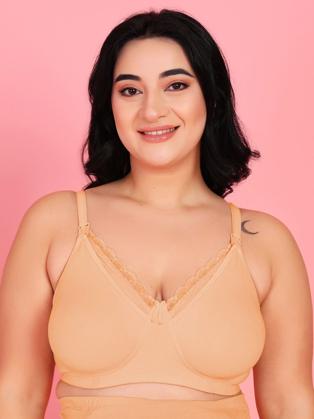 

MAMMA PRESTO Full Coverage Cotton Maternity Bra, Nude