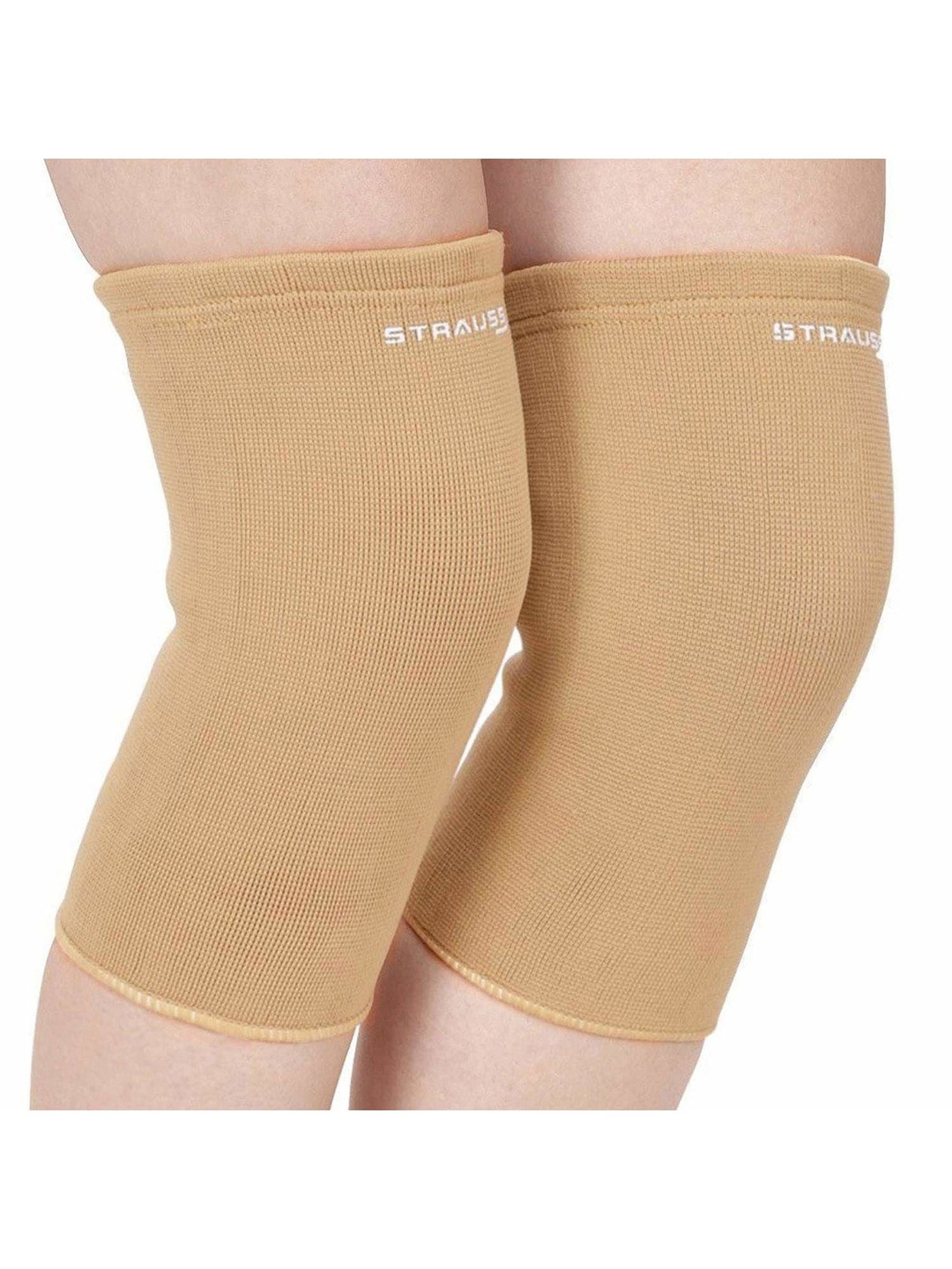 

STRAUSS Elastic Knee Cap Support Workout Accessories, Beige
