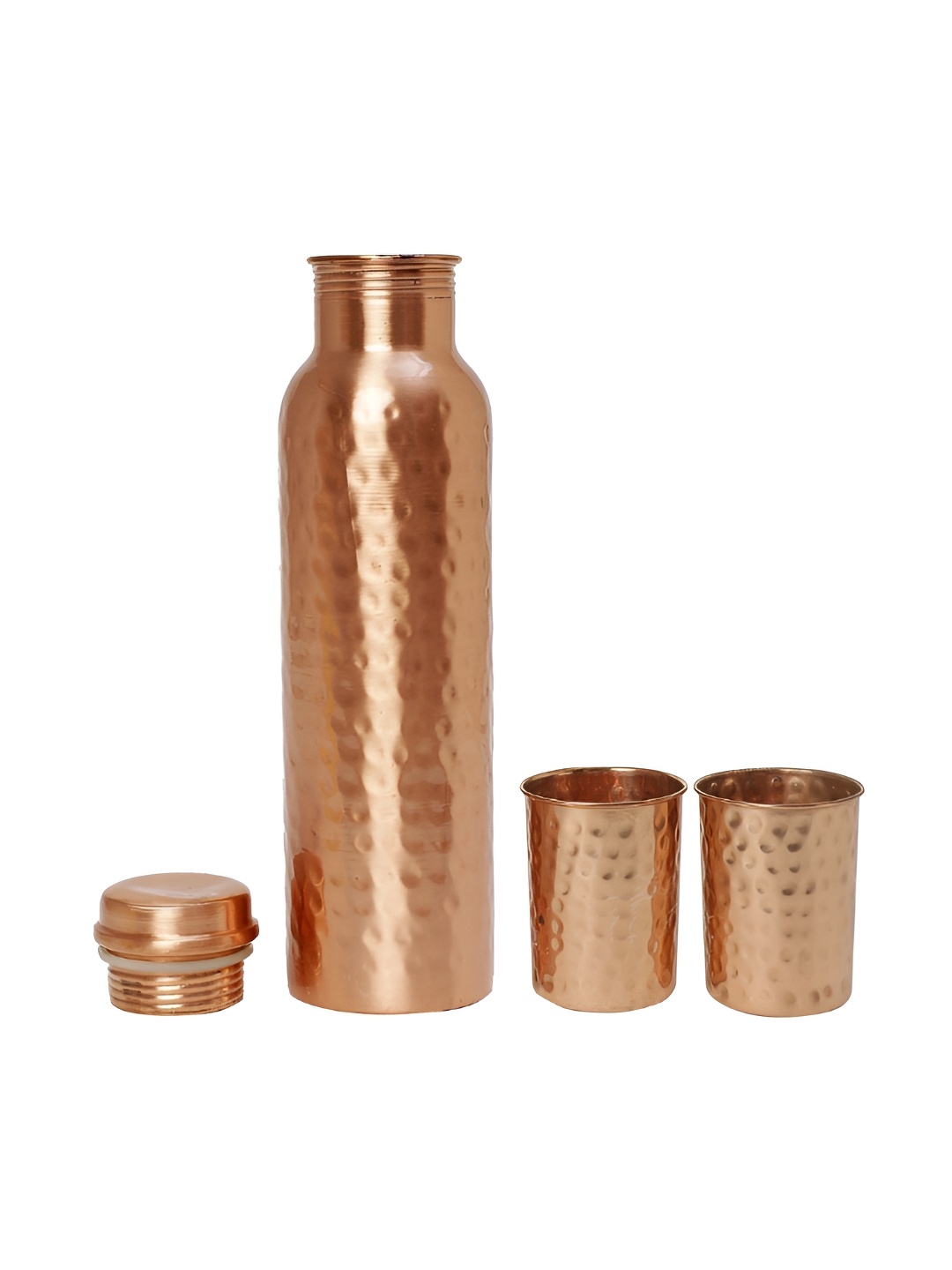 

INTERNATIONAL GIFT Copper-Toned Single Copper Water Bottle with 2 Glass 1L