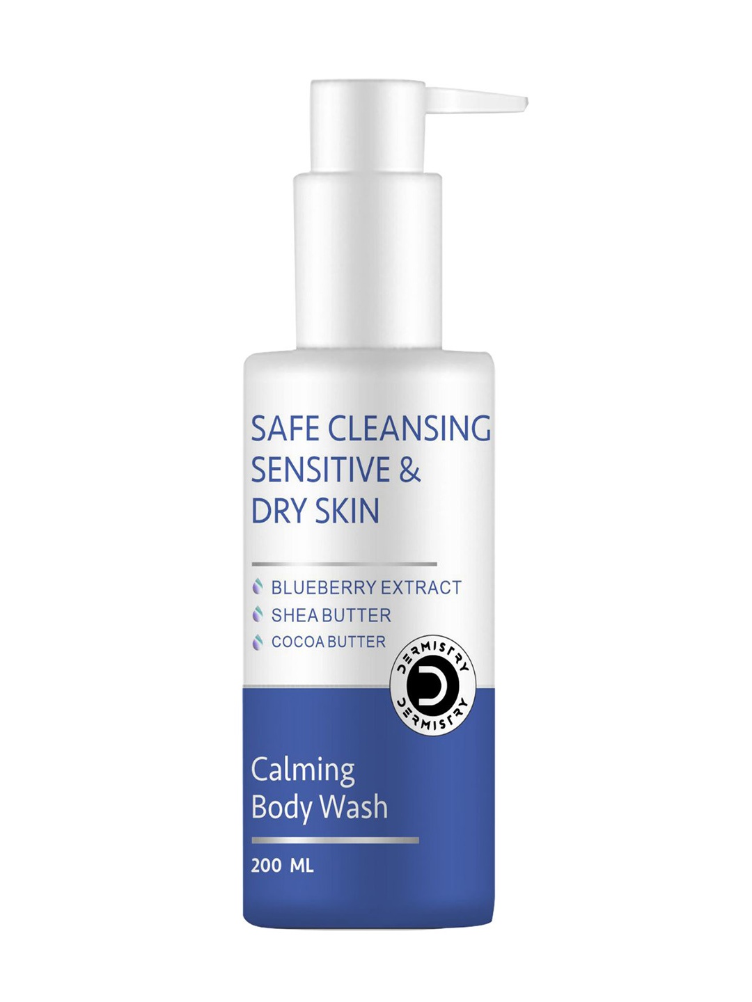 

DERMISTRY Calming Body Wash With Shea Butter Blue Berry-200ml, White