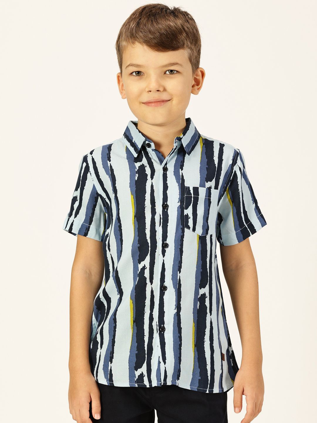 

Killer Boys Premium Opaque Printed Casual Shirt, Blue