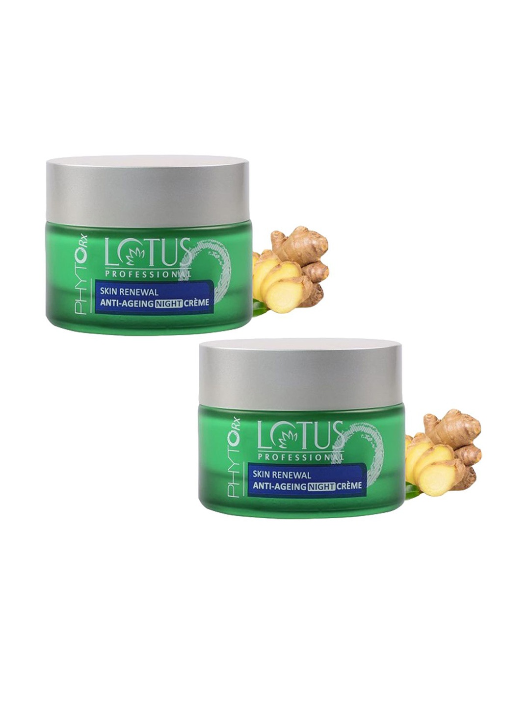 

Lotus Professional Set Of 2 Phytorx Skin Renewal Anti-Ageing Night Cream-50g Each, Green