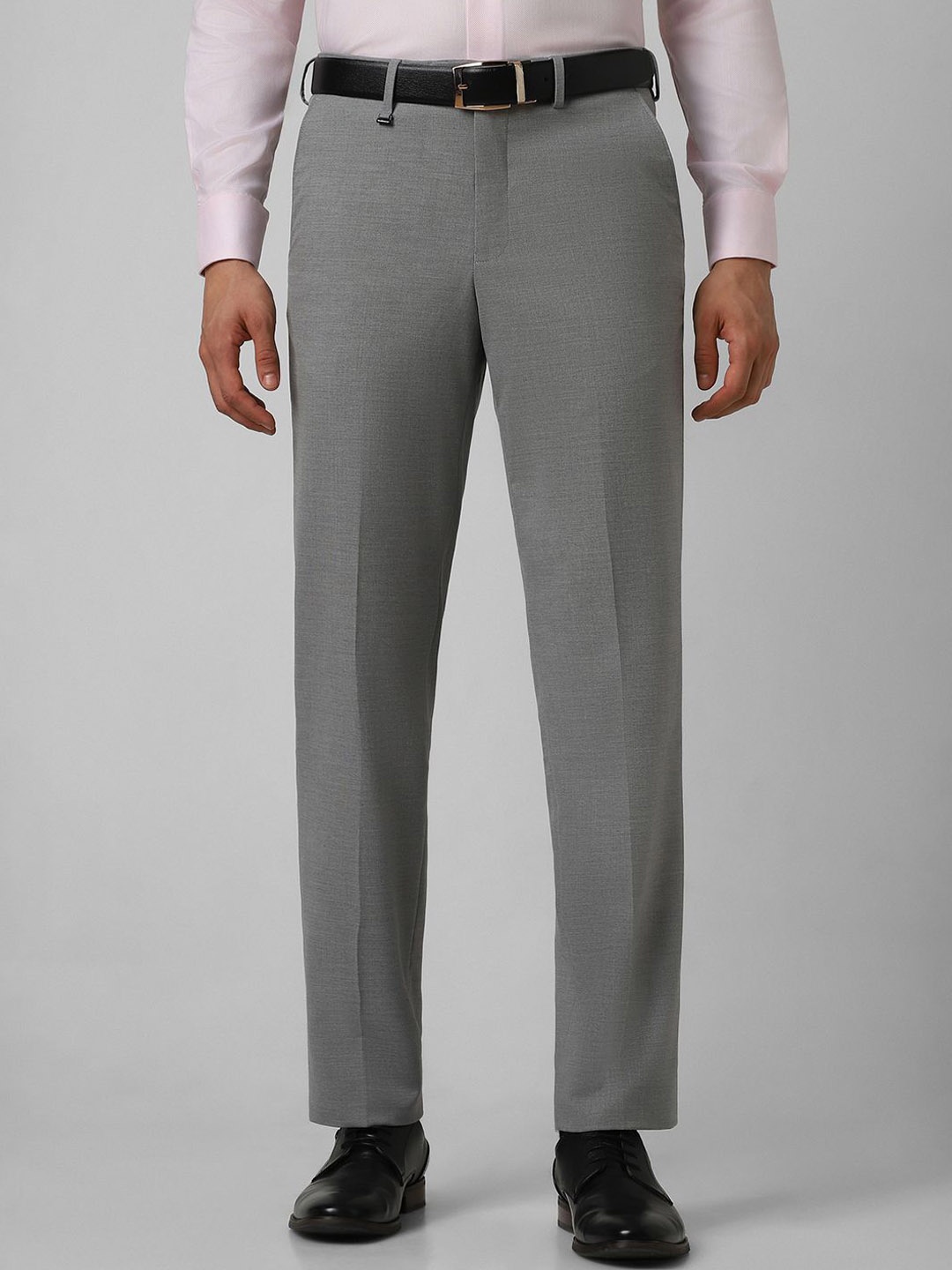 

Van Heusen Men Textured Trousers, Grey