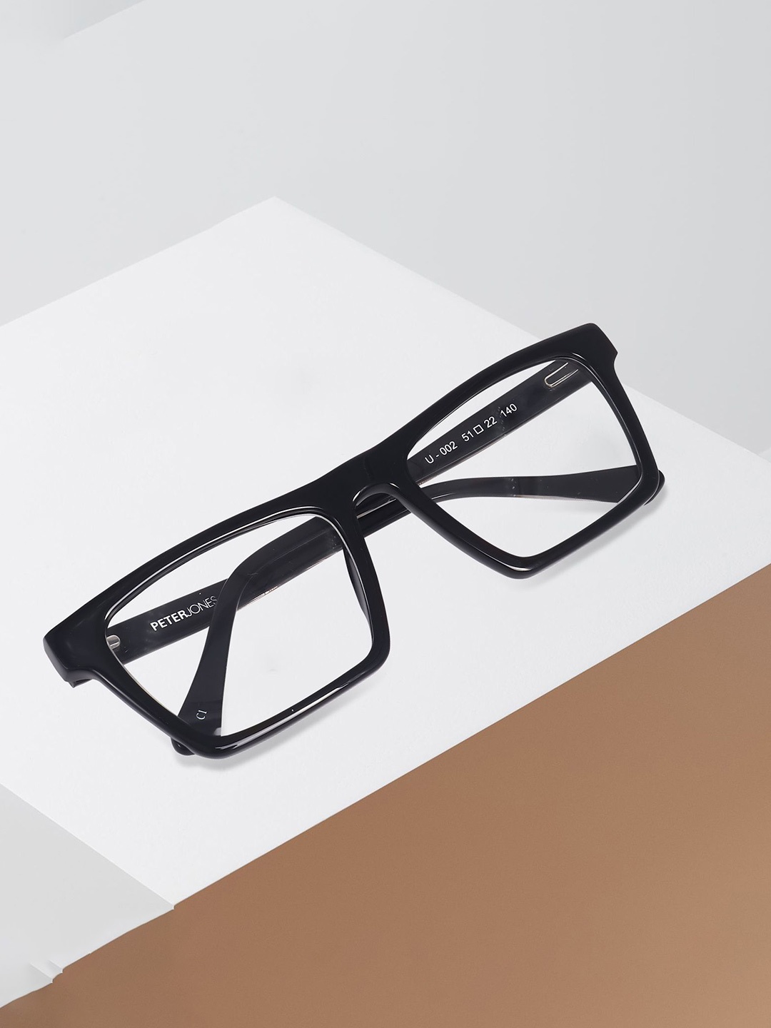 

Peter Jones Eyewear Unisex Full Rim Square Frames, Black