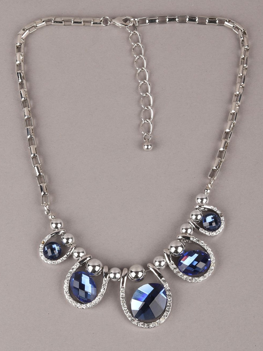 

ODETTE German Silver Faux Stone Studded Necklace