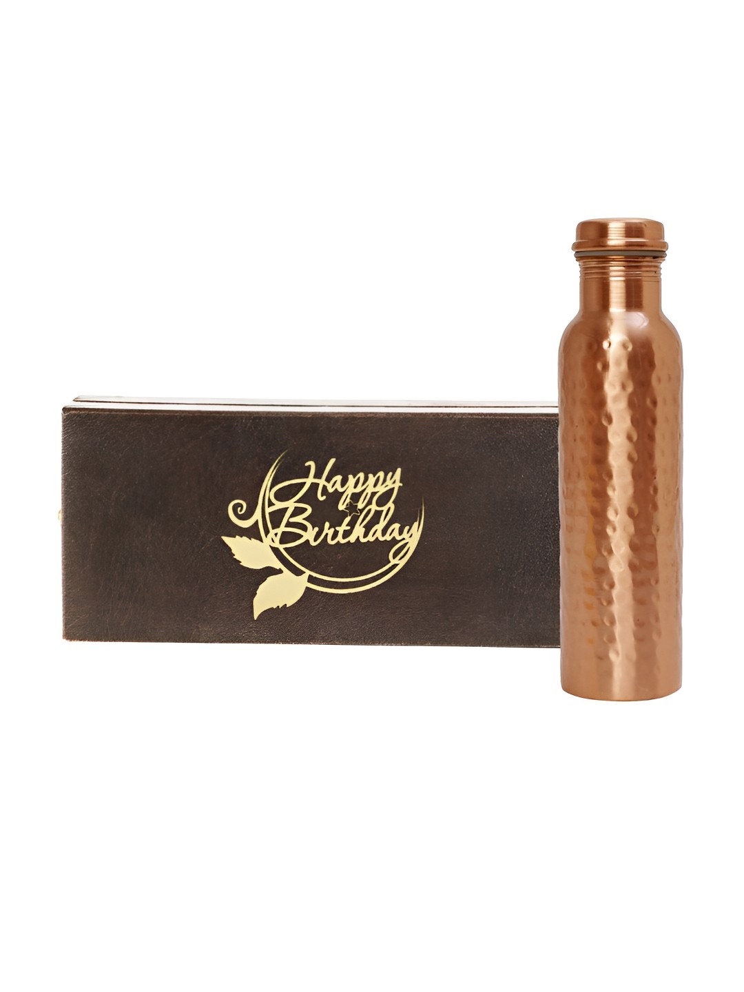

INTERNATIONAL GIFT Copper Water Bottle with Happy Birthday Tag