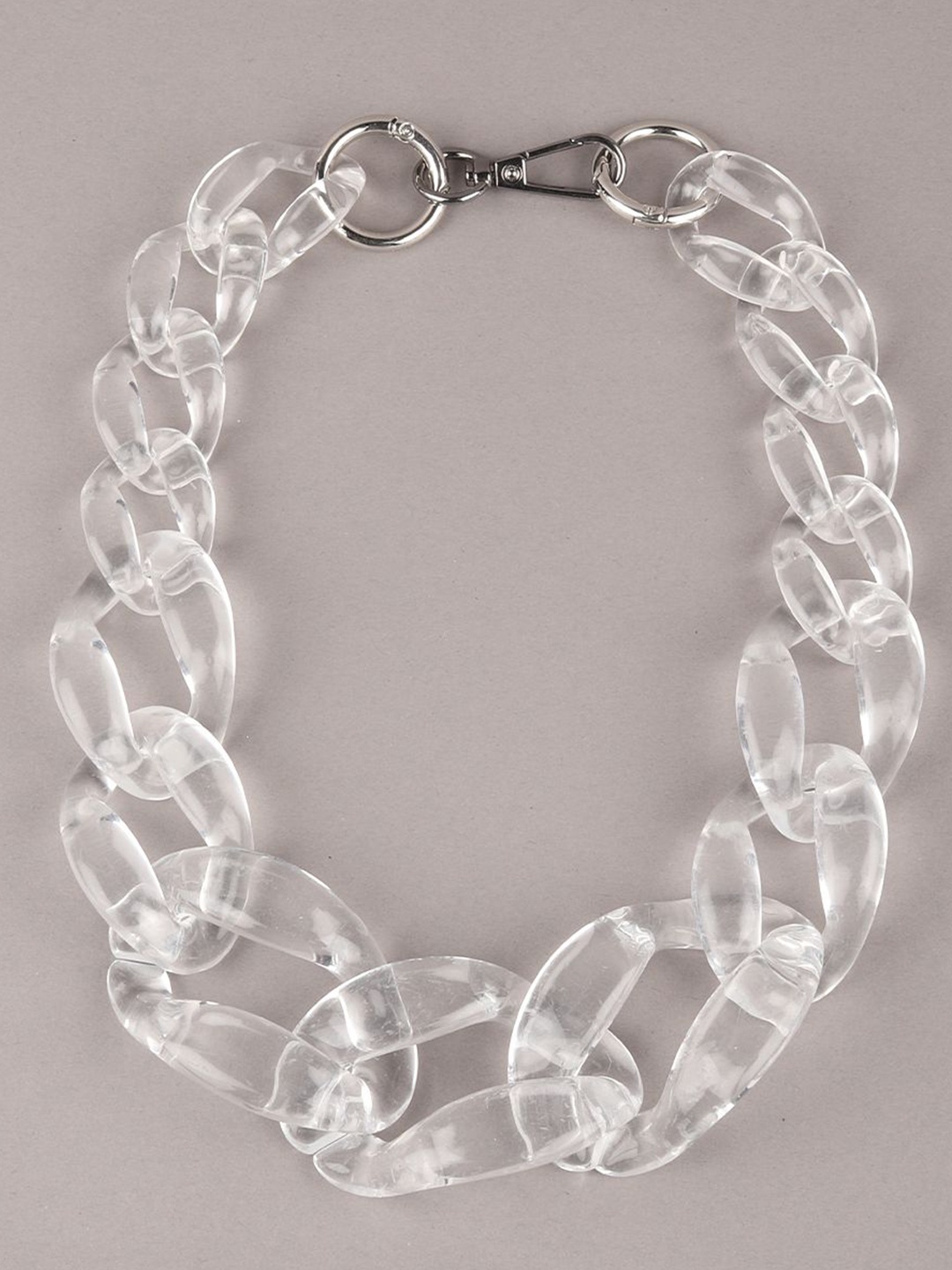 

ODETTE Stainless Steel Link Necklace, White